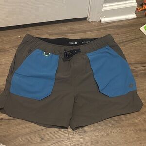 Roark Men's Hybrid Shorts - Blue and Brown